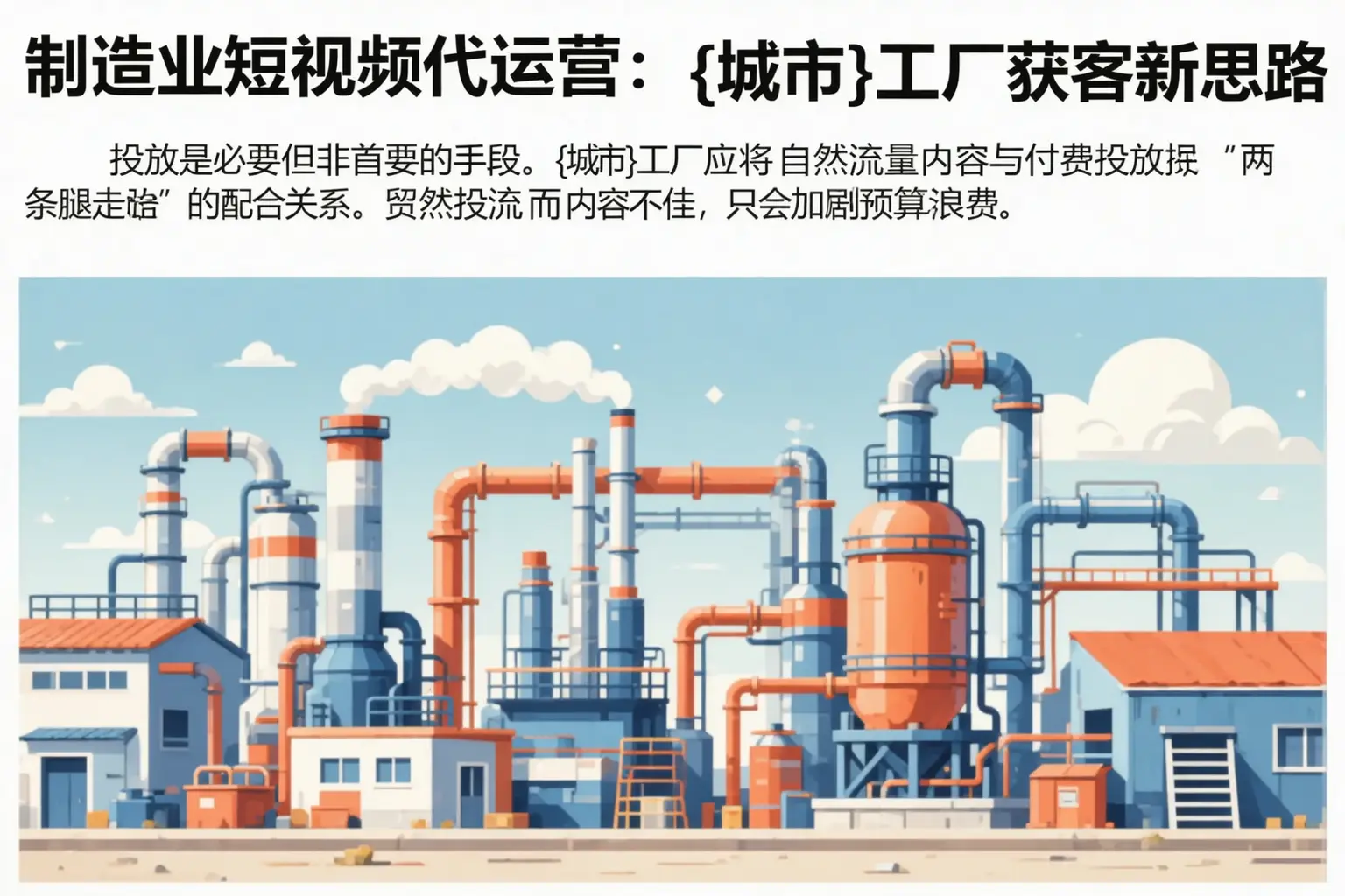 制造业短视频代运营：比如工厂获客新思路